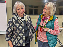 Bring and Brag - Joy's Jacket with helper Cathy